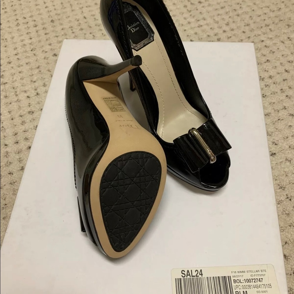 NEW Christian Dior black heels. RV $1,180 Size 39 - Picture 4 of 8